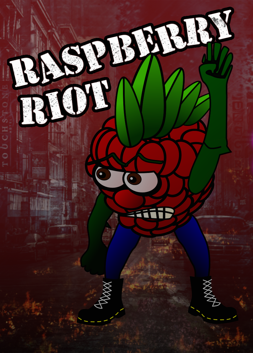 Rioting raspberry, raised rarm